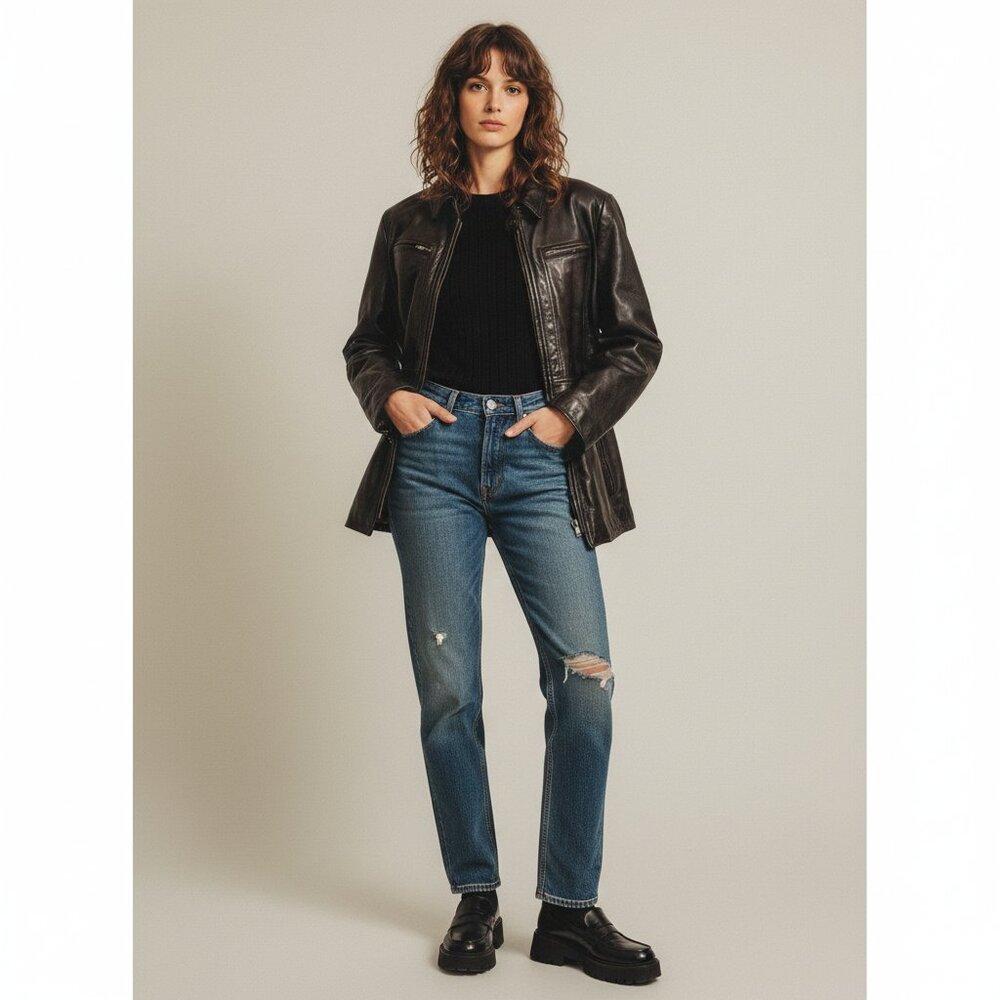 Women's Black Leather Jacket